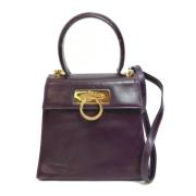 Salvatore Ferragamo Pre-owned Pre-owned Laeder handvskor Purple, Dam