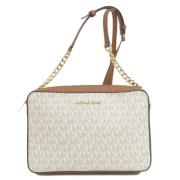 Michael Kors Pre-owned Pre-owned Canvas axelremsvskor Beige, Dam