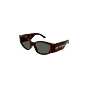 Balenciaga Stiliga Bb0258 Solglasögon Brown, Unisex