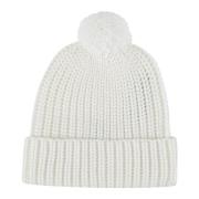 Dsquared2 Vit Stickad Pom Pom Beanie Mössa White, Dam