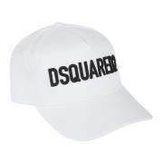 Dsquared2 Gabardine Baseball Cap White, Herr