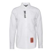 Just Cavalli Vit Skjorta med Frontlogo White, Herr