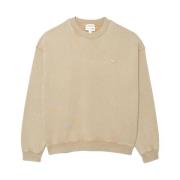 Lacoste Lös Passform Tvättad Effekt Sweatshirt Beige, Herr