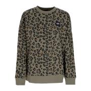 Vans Blommig djurtryck sweatshirt mörkgrön Green, Dam