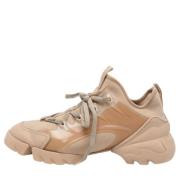 Dior Vintage Pre-owned Gummi sneakers Beige, Dam