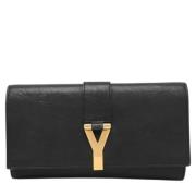 Yves Saint Laurent Vintage Pre-owned Laeder kuvertvskor Black, Dam