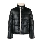 Saint Laurent Pufferjacka med Shearlingfoder Black, Herr