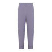 Dries Van Noten Lila elastiska midjbyxor med fickor Purple, Dam