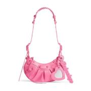 Balenciaga Studded Bubblegum Pink Crossbody Väska Pink, Dam