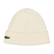 Lacoste Vit ullberetthatt unisex Beige, Unisex