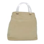 Prada Vintage Pre-owned Nylon handvskor Beige, Dam