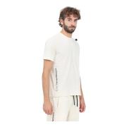 Emporio Armani EA7 Beige kortärmad T-shirt för män White, Herr