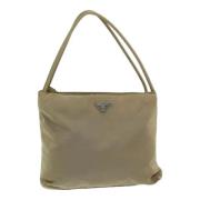 Prada Vintage Pre-owned Nylon totevskor Beige, Dam