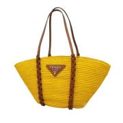 Prada Vintage Pre-owned Tyg prada-vskor Yellow, Dam