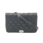 Chanel Vintage Pre-owned Laeder chanel-vskor Blue, Dam