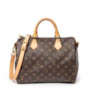 Louis Vuitton Vintage Pre-owned Belagd canvas handvskor Brown, Dam