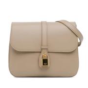 Celine Vintage Pre-owned Laeder axelremsvskor Beige, Dam