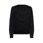 Armani Jersey Pullover för Män Black, Herr