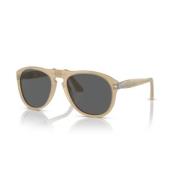 Persol Retro Runda Solglasögon Beige, Unisex