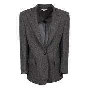 Stella McCartney Grå Blazer för Kvinnor Aw24 Gray, Dam