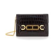 Tom Ford Brun Croc Mini Väska Brown, Dam