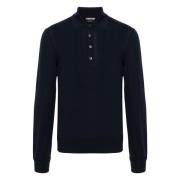 Tom Ford Merinoull Polo Skjorta Blue, Herr