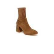 Stuart Weitzman Bruna Ankelboots Flareblock Stil Brown, Dam