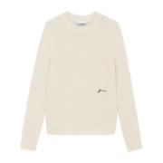 Ganni Sweatshirts White, Dam