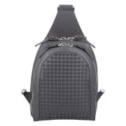 Christian Louboutin Laeder crossbodyvskor Gray, Herr