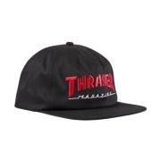 Thrasher Tvåton Flat Skärm Keps Svart/Röd/Vit Black, Unisex