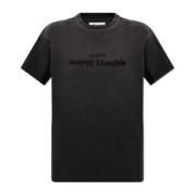 Maison Margiela T-shirt med logotyp Gray, Dam