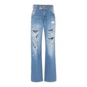 Balmain Vida bomullsjeans med vida ben Blue, Herr