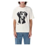 Rhude Fox Hound T-shirt Vit Beige, Herr