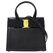 Salvatore Ferragamo Pre-owned Pre-owned Laeder handvskor Black, Dam