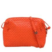 Bottega Veneta Vintage Pre-owned Laeder axelremsvskor Orange, Dam