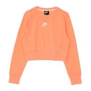 Nike Cropped Crewneck Sweatshirt Sportswear Air Crew Orange, Dam