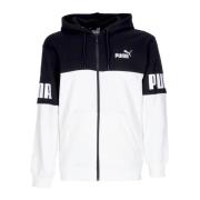 PUMA Colorbloc Full-zip Hoodie Vit White, Herr