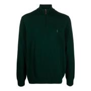 Ralph Lauren Grön ulltröja med Polo Pony Green, Herr