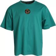 Dolce & Gabbana Grön Logo Patch Bomull T-shirt Green, Herr