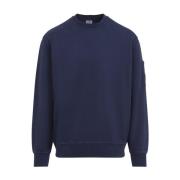 C.p. Company Blå Sweatshirt Aw24 Herrmode Blue, Herr