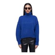 John Richmond Dolcevita oversize med logotyp Blue, Dam