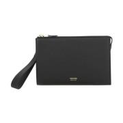 Tom Ford Logo Läderclutch Black, Dam