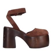 Casadei Med klack brun Brown, Dam