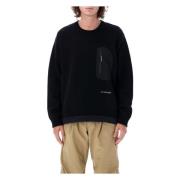 And Wander Svart Stickad Tröja Sweater Aw24 Black, Herr