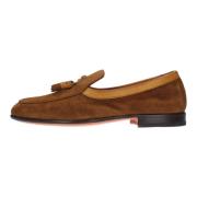 Santoni Platta skor Brun Brown, Herr