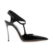 Casadei Super Blade Melody Svart Lackläder Pumps Black, Dam