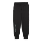 PUMA Grundläggande bomulls-joggers - rak passform Black, Herr