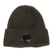 C.p. Company Grön Merinoull Beanie Mössa Aw24 Green, Herr