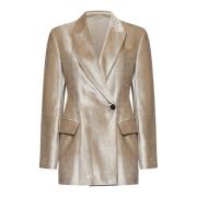 Brunello Cucinelli Elegant Beige Jacka Beige, Dam