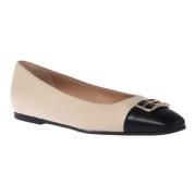 Baldinini Ballerina pump in black and vanilla leather Multicolor, Dam